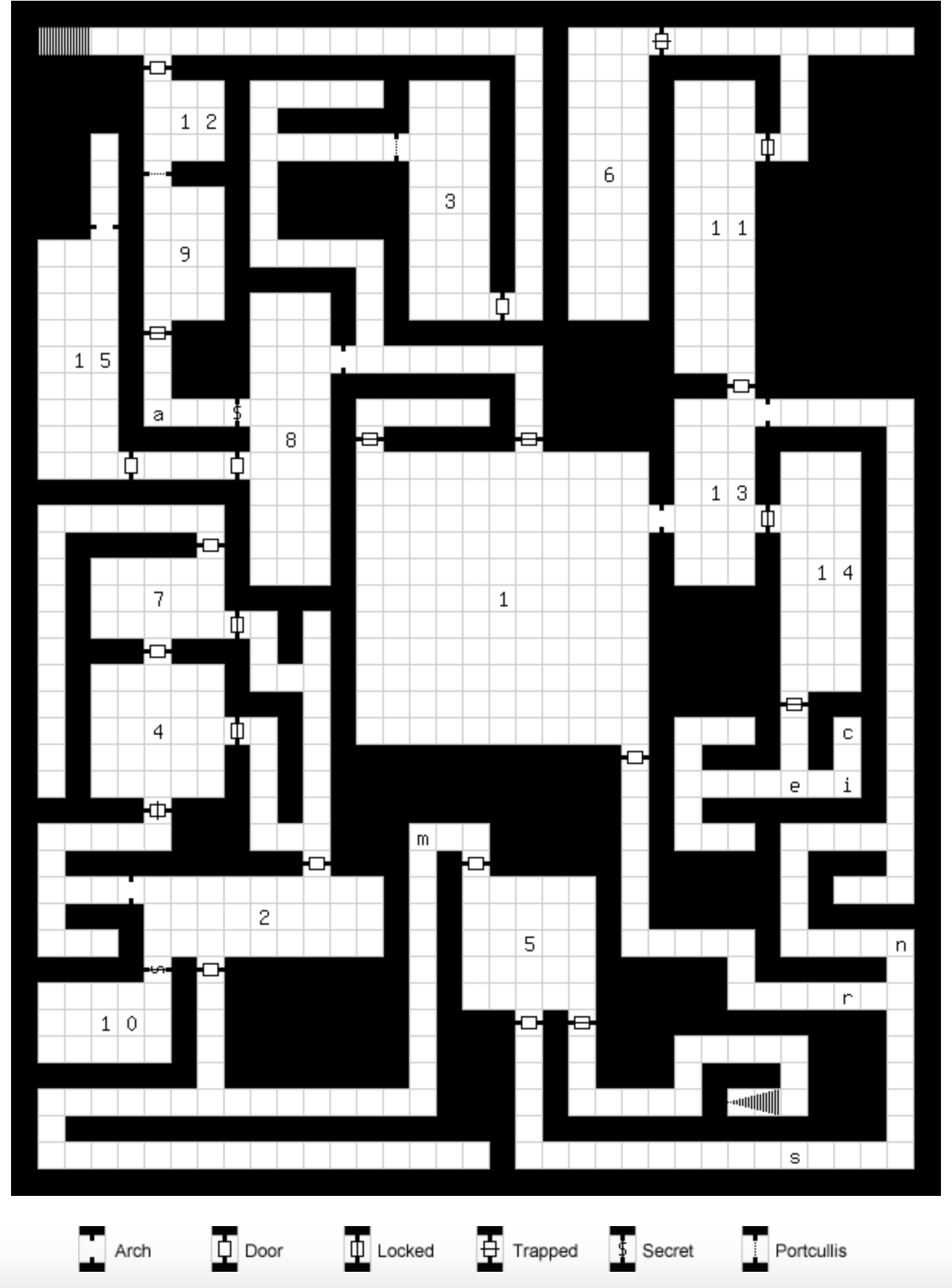 An example image of a map for use in Roll20