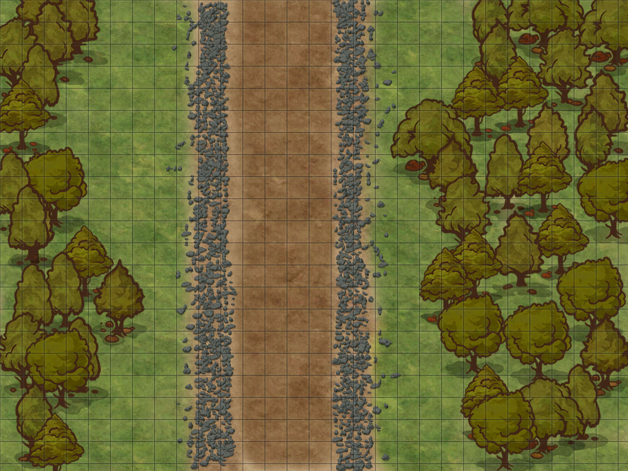 A battlemap that can be used for the Goblin Ambush in Lost Mine of Phandelver