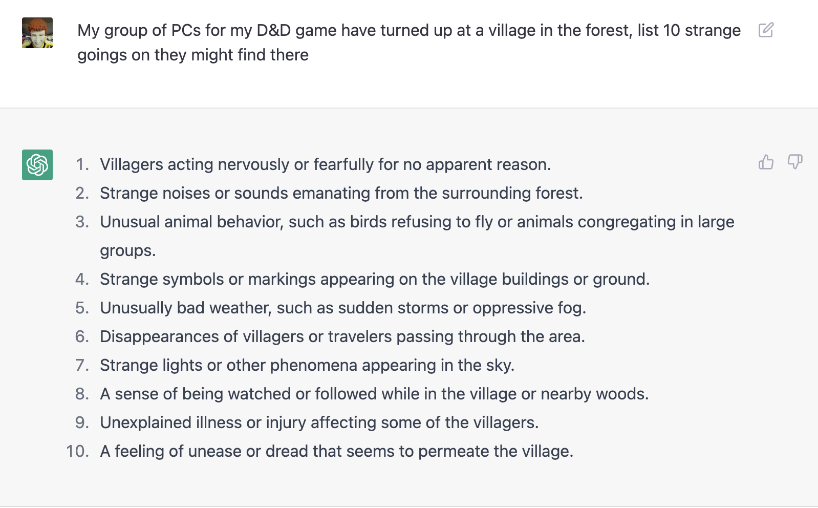 "my chat with ai about d&d"