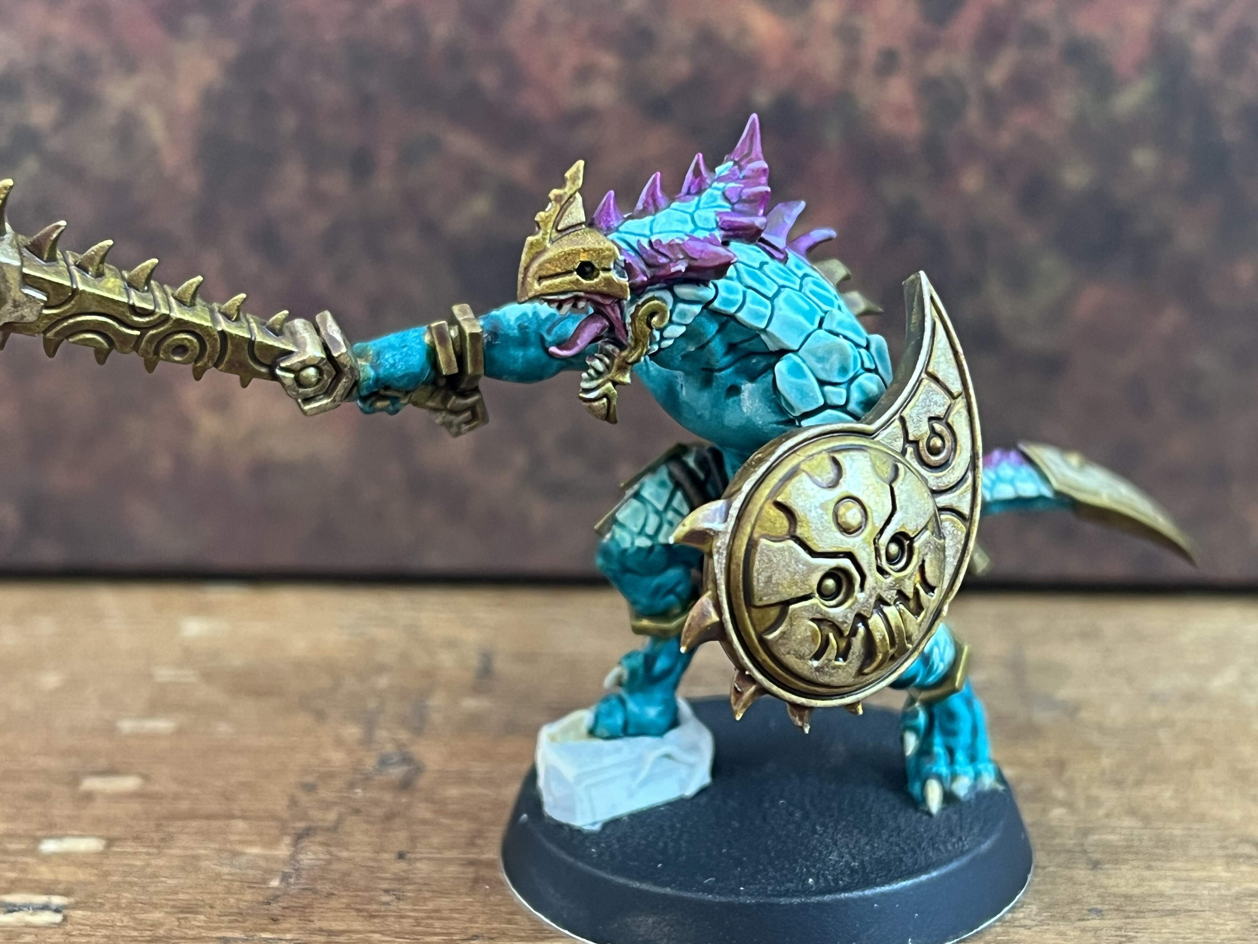Painting Guide for Seraphon Saurus Warriors with Contrast Paints