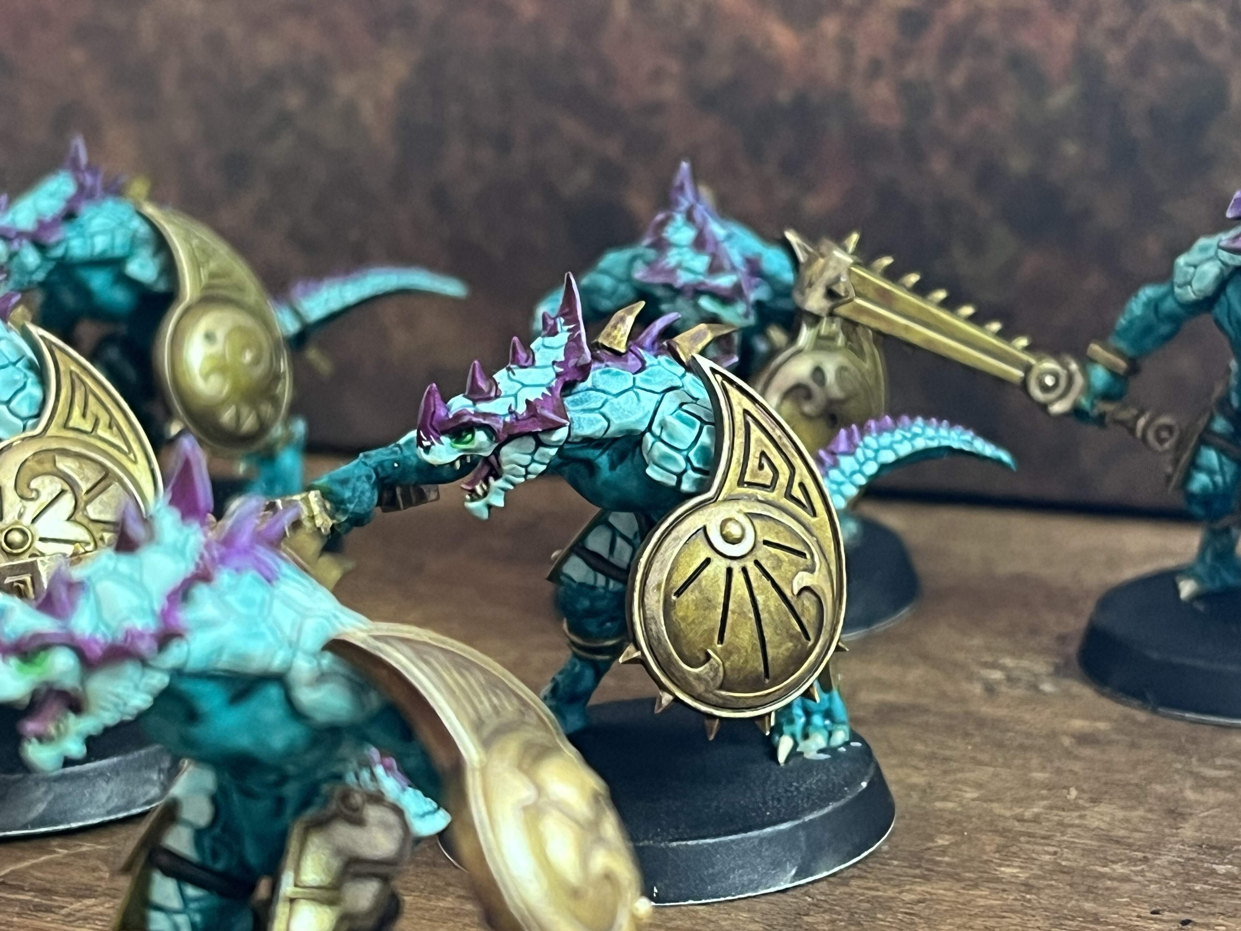 "saurus warriors closeup"